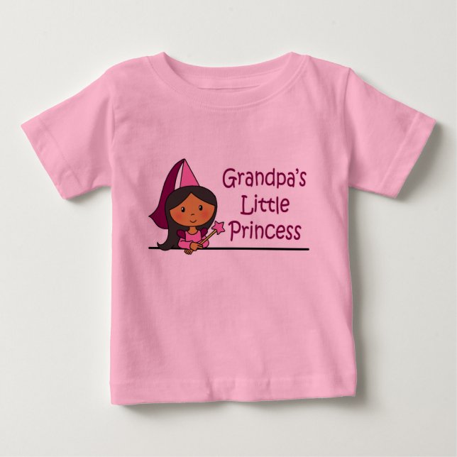 Grandpa's Little Princess Baby T-Shirt (Front)