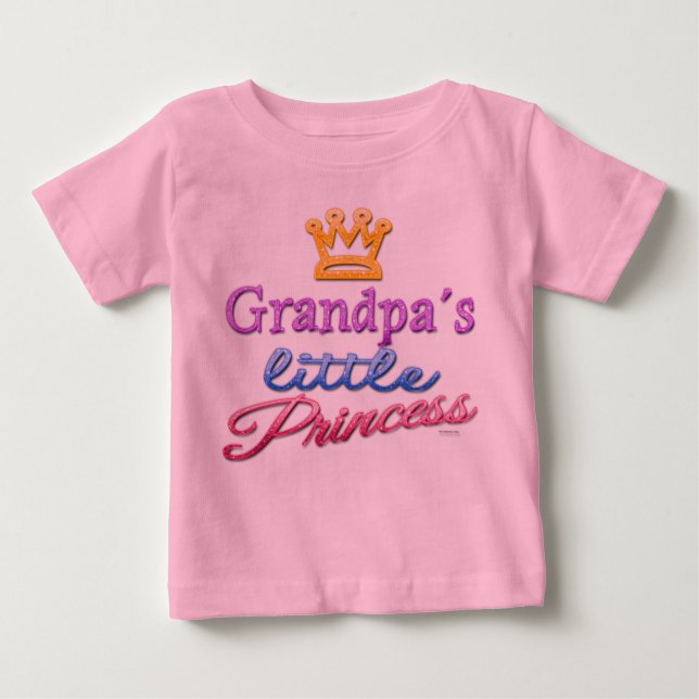 Grandpa's Little Princess Baby Toddler T-Shirt (Front)