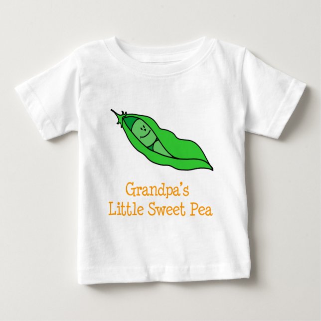 Grandpa's Little Sweet Pea Baby T-Shirt (Front)