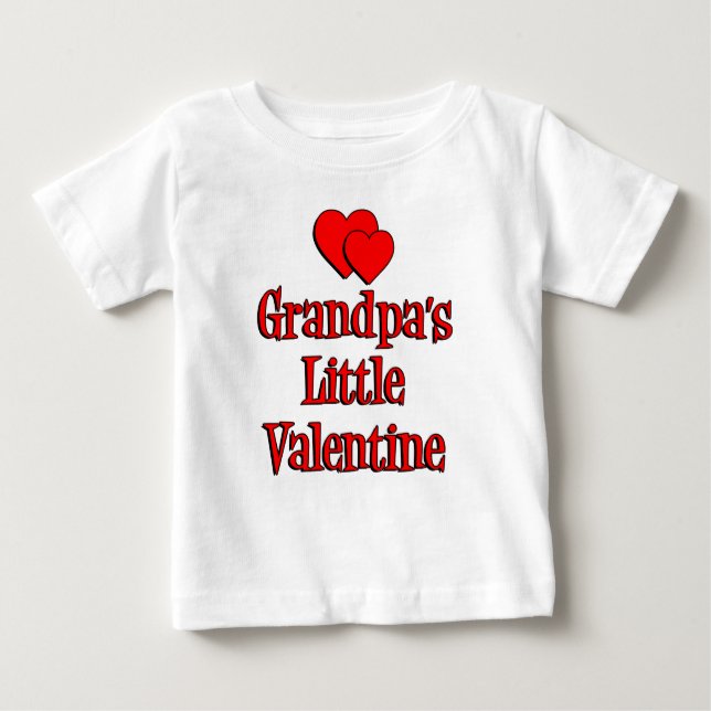 Grandpa's Little Valentine Baby T-Shirt (Front)