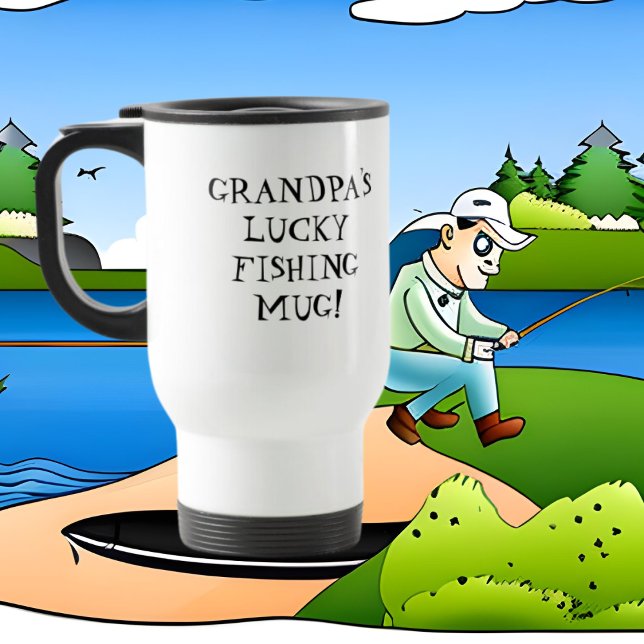 Grandpa's Lucky Fishing Travel Mug (Creator Uploaded)