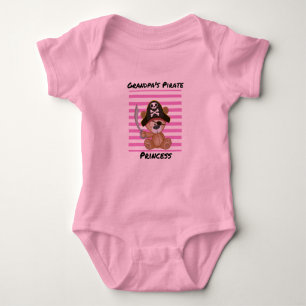 Grandpa's Pirate Princess Baby Tutu Bodysuit