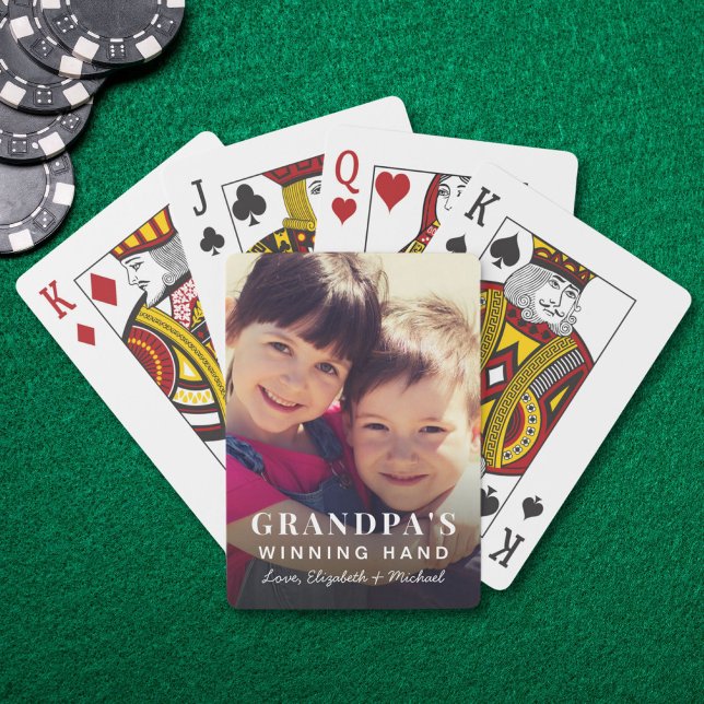 Grandpa's Winning Hand Photo Playing Cards (Grandpa's Winning Hand Photo Playing Poker Cards)