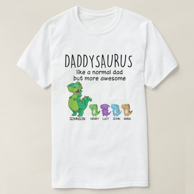 Grandpasaurus And Kids Personalised Shirt (Design Front)