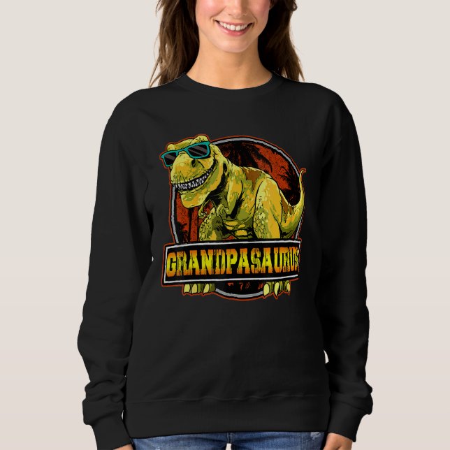 Grandpasaurus Rex 2 Kids Sunset  For Fathers Day Sweatshirt (Front)