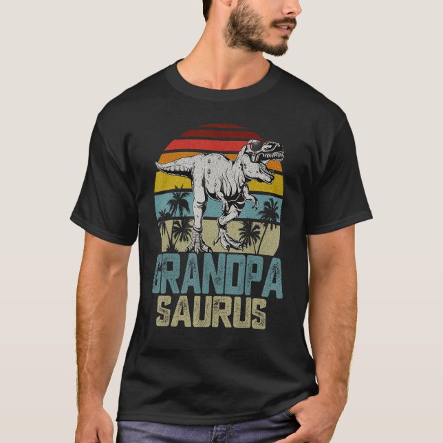 Grandpasaurus Rex Dinosaur Grandpa Saurus Family M T-Shirt (Front)