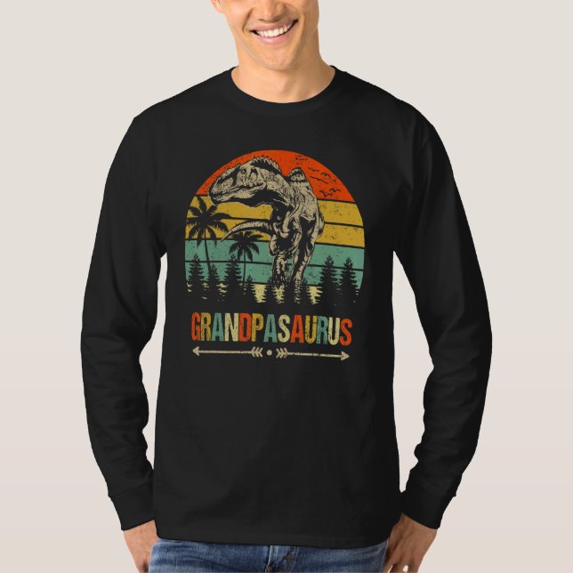 Grandpasaurus Rex Dinosaur Grandpa Saurus Family M T-Shirt (Front)