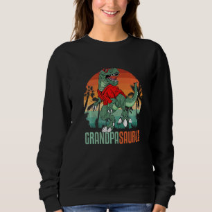 Grandpasaurus Rex Grandpa Saurus Dinosaur Sunglass Sweatshirt