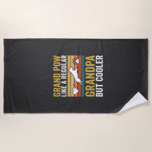 Grandpaw Grandpa Dog Lover Retro Beach Towel