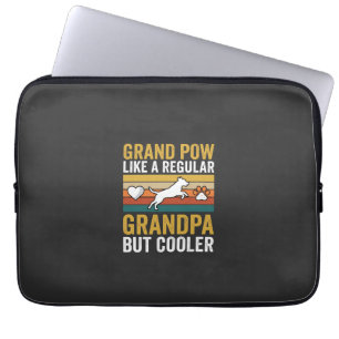 Grandpaw Grandpa Dog Lover Retro Laptop Sleeve