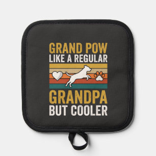 Grandpaw Grandpa Dog Lover Retro Pot Holder