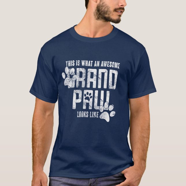 GrandPaw GrandPa Dog T-Shirt for Father's Day Gift (Front)