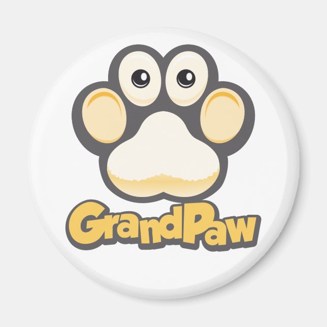 Grandpaw logo round magnet (Front)