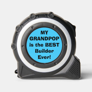Grandpop Best Builder Ever Solid Blue 1