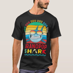 Grandpop Shark Fathers Day Gift From Son Daughter T-Shirt