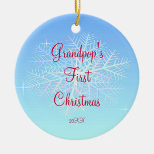 Grandpop's First Christmas Snowflake Ornament