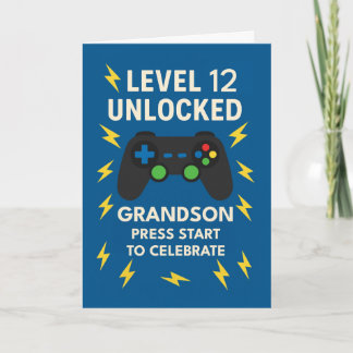 Grandson 12th Birthday Game Controller Age 12 Card