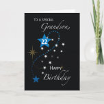 Grandson 22nd Birthday Star Inspirational Black Card<br><div class="desc">Now that your grandson’s 22nd birthday celebration is nearing then you should be already preparing to join in the celebration. This card would be the best possible card you could give him if you want to share an inspirational birthday message.</div>