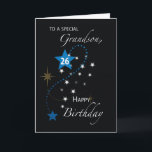 Grandson 26th Birthday Star Inspirational Black Card<br><div class="desc">This inspirational card would be the perfect card to give a dear grandson who is celebrating a 26th birthday. If you want to inspire yours then this is the card you should be giving him when his 26th birthday arrives.</div>