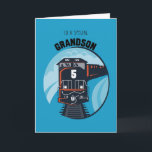 Grandson 5th Birthday Train, Little Boy, Blue Card<br><div class="desc">A little boy has made your life much happier for five years. Wish your Grandson a very Happy 5th Birthday with this cute train on a blue background with the number 5 on the front.</div>