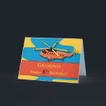 Grandson, 6th Birthday with Helicopter Card<br><div class="desc">Helicopters are a popular theme among boys this age. This is a brightly coloured helicopter,  sure to catch your grandson’s attention on his 6th birthday!</div>