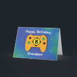 Grandson 8 Year Old Birthday Gamer Controller Card<br><div class="desc">At last you have found the perfect card to give and greet a gamer grandson once he finally turns eight! He will definitely love this card that has an image of a game controller on the cover.</div>