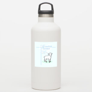 Grandson Baptism Blue Boy Lamb Personalised