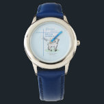 Grandson Baptism Blue Lamb Personalised Watch<br><div class="desc">Let the little children come to me. This is a beautiful scripture quote for a Baptism. It is a special day for your grandson and this light blue item with a white lamb is sweet to congratulate and wish God’s blessings. Customise with his name and the date he is baptised...</div>