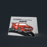 Grandson Birthday Age 5 Red Sports Car Card<br><div class="desc">You can always change the name on the front which for now says “Andrew” because of the customisation option that comes with this card. Do it now and order one for your grandson who will be celebrating his 5th birthday.</div>