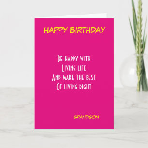 Grandson birthday card