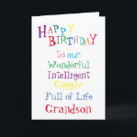 grandson birthday card.boys.sons.male card<br><div class="desc">from my heart</div>