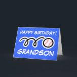 Grandson Birthday card with baseball sports design<br><div class="desc">Grandson Birthday card with baseball sports design. Wish your grandchild a Happy Birthday with this sporty greeting card for kids. Cute print for boys. Also nice for son in law and other family members.</div>