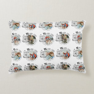 Grandson Birthday Custom Photo Minimalist Decorative Cushion