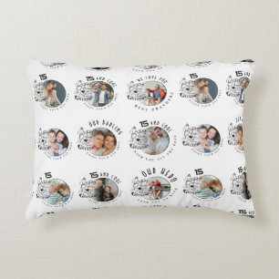 Grandson Birthday Custom Photo Minimalist Decorative Cushion
