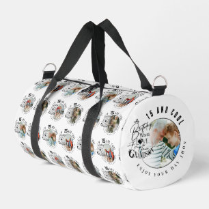 Grandson Birthday Custom Photo Minimalist Duffle Bag