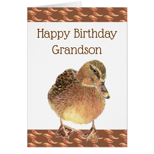 Grandson Birthday Fun Ducky Quack Quack (Front)