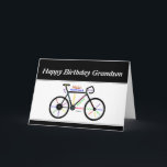 Grandson Birthday Motivational Bike Bicycle Card<br><div class="desc">Motivational Bike words card for your grandson's birthday if he loves  Bicycle,  Cycling,  Sport,  Hobby</div>