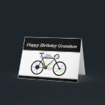 Grandson Birthday Motivational Bike Bicycle Card<br><div class="desc">Motivational Bike words card for your grandson's birthday if he loves  Bicycle,  Cycling,  Sport,  Hobby</div>