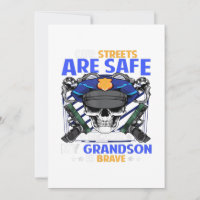 Grandson cop thin blue line grand son gift