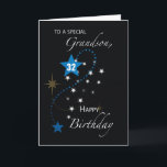 Grandson Custom Age Birthday Star Inspirational Card<br><div class="desc">Whether it be for a grandson’s 32nd,  or 35th or even a 45th birthday,  this card would be fit for the occasion because of the customizable age on the front. So if you want to send birthday greetings to your dear grandson,  this is the card for him.</div>