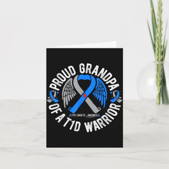 Grandson Diabetes Awareness Graphic Card (Front)