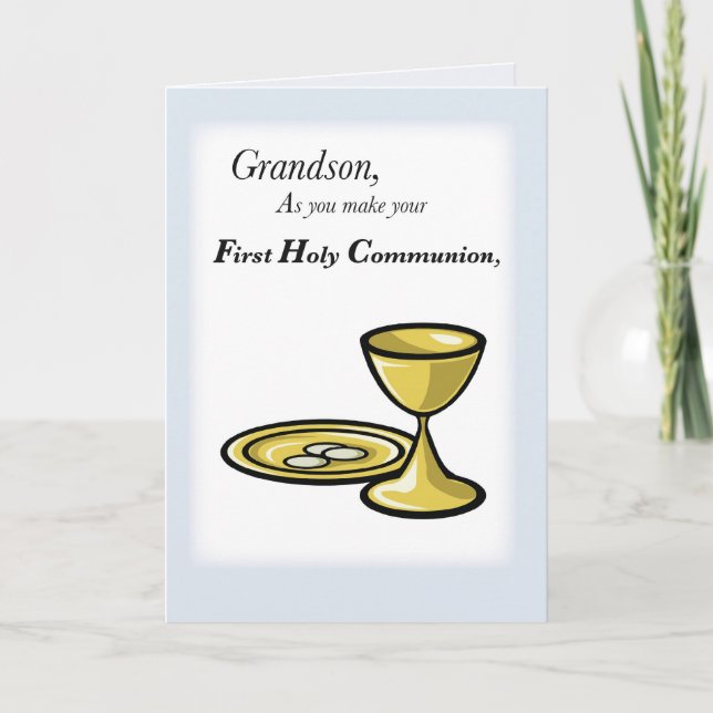 Grandson First Communion Card (Front)