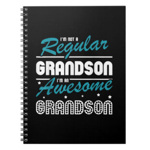 Grandson Gift Im Not A Regular Grandson Notebook