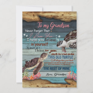 Grandson Gift Letter To My Grandson From Grandpa Holiday Card