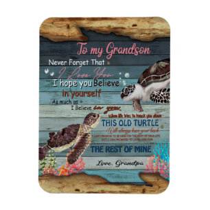 Grandson Gift Letter To My Grandson From Grandpa Magnet