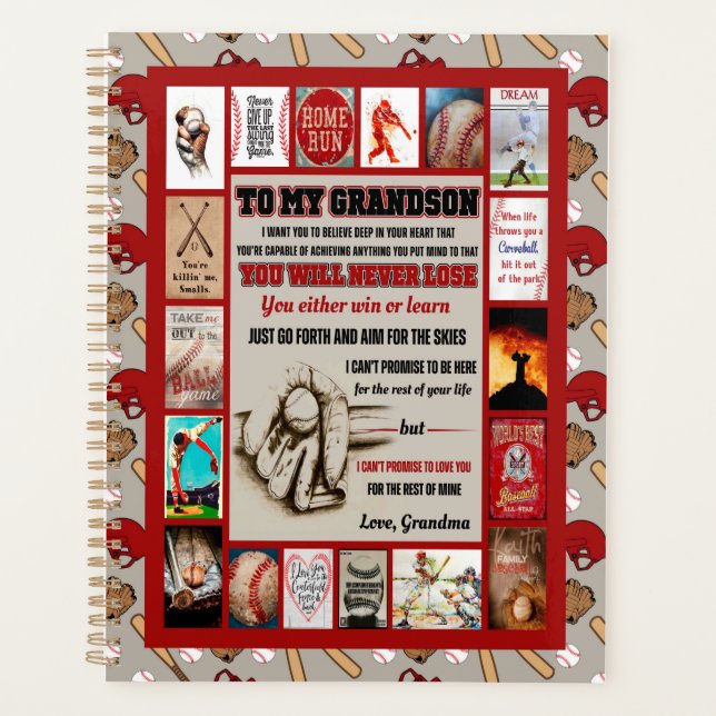 Grandson Gifts | To My Grandson Love From Grandma Planner (Front)
