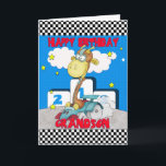 Grandson Giraffe Birthday Card - Racing Giraffe<br><div class="desc">Grandson Giraffe Birthday Card - Racing Giraffe</div>