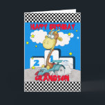 Grandson Giraffe Birthday Card - Racing Giraffe<br><div class="desc">Grandson Giraffe Birthday Card - Racing Giraffe</div>