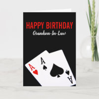 Grandson-in-Law Poker Birthday Card