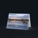 Grandson, Lake at dawn Birthday card<br><div class="desc">A beautiful view photograph of a lake at dawn with clouds reflecting in the water. A great way to wish someone a Happy Birthday. Copyright Norma Cornes.</div>